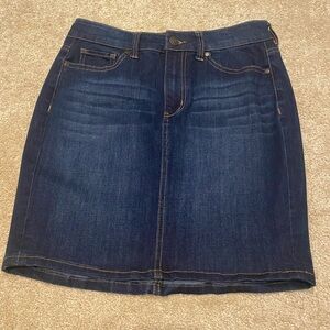 Celebrity Pink Denim Skirt with pockets
